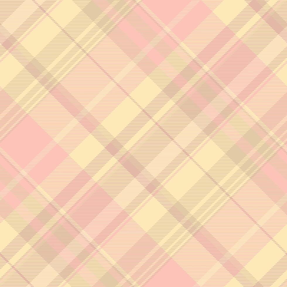 Nostalgia textile plaid pattern, chequered tartan seamless . Many background check texture fabric in light and moccasin colors. vector