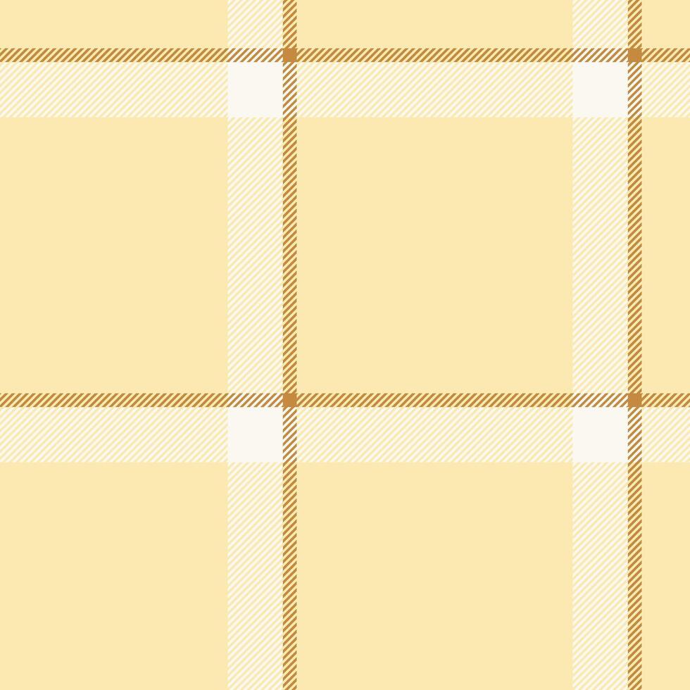 Elegant pastel yellow and white plaid pattern. Perfect for textile design, website backgrounds, or crafting projects. Subtle yet stylish, this texture evokes feelings of warmth and serenity. vector