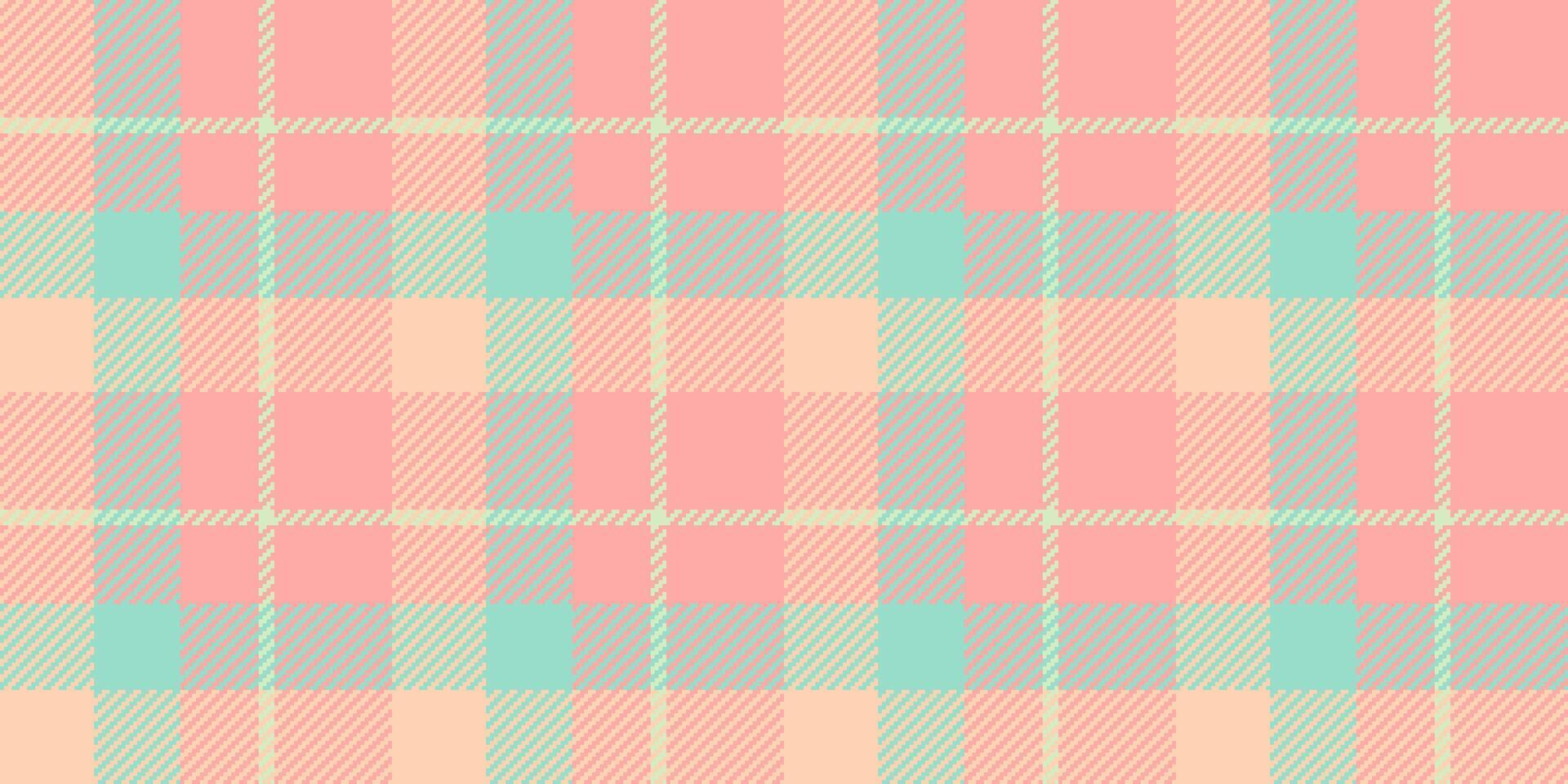Pastel plaid pattern. Soft pink, peach, mint green, and gray create a gentle, calming texture perfect for backgrounds, textiles, or stationery design. Evokes feelings of warmth and tranquility. vector