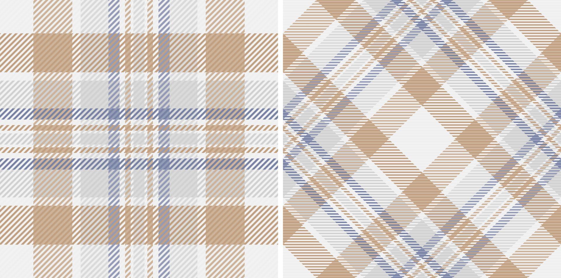 Fabric texture seamless of check background textile with a plaid tartan pattern. Set in earth colors. Fashion repeat patterns in clothing. vector