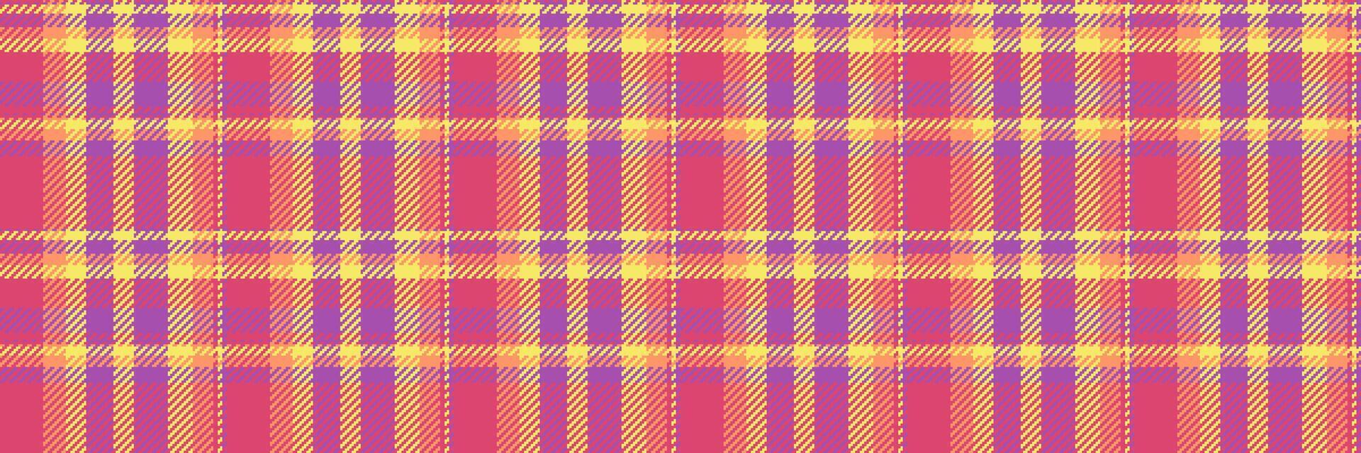 Setting tartan pattern seamless, checkered plaid background . Festival check texture fabric textile in red and purple colors. vector