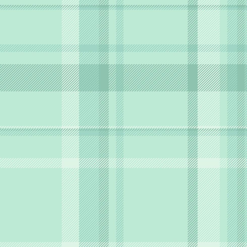 Serene mint green plaid pattern. Perfect for textile designs, website backgrounds, or stationery. This subtle, calming texture evokes feelings of peace and tranquility. vector
