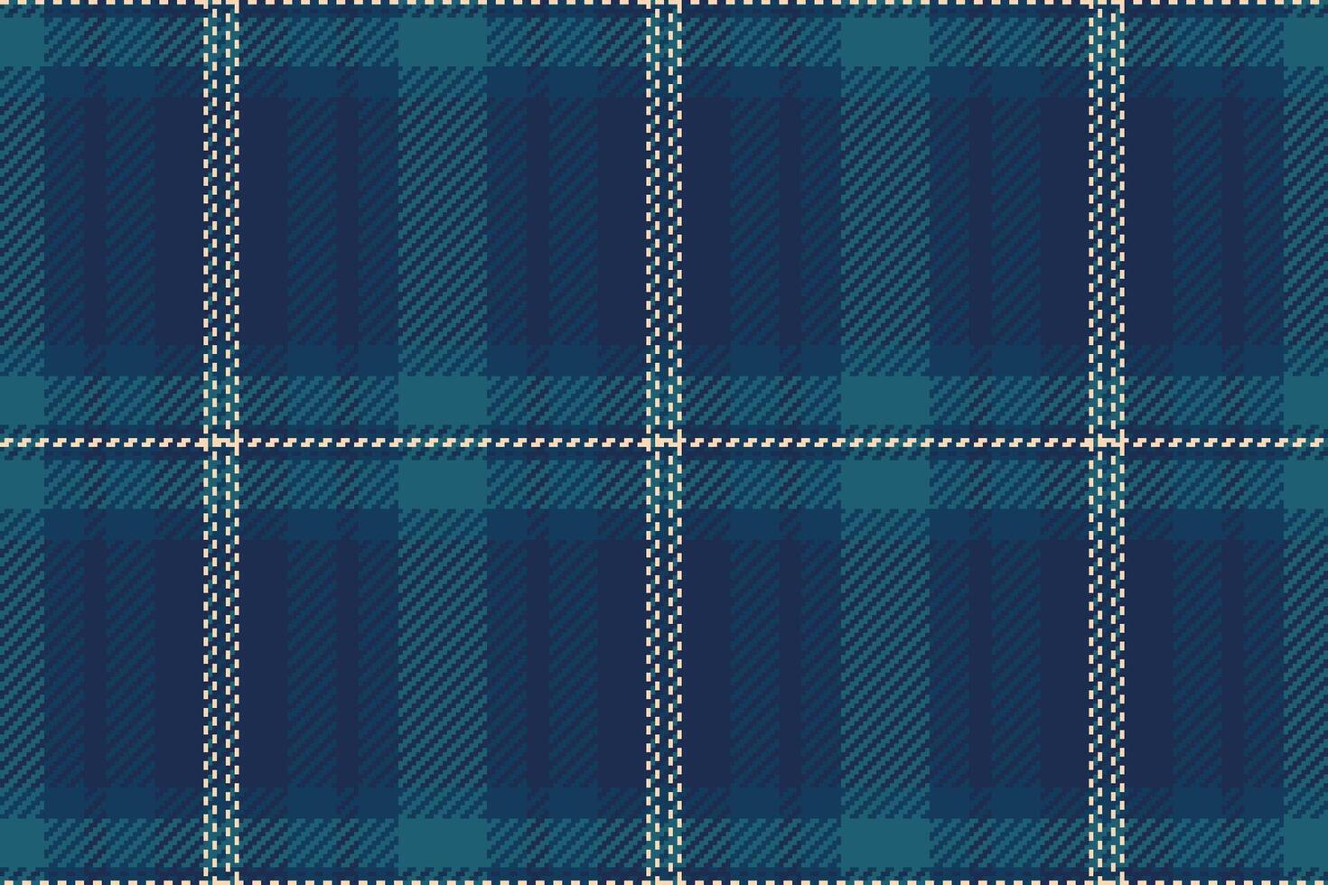 Sophisticated teal and navy plaid pattern. Perfect for textile designs, apparel, website backgrounds, or packaging. Classic yet modern, this seamless texture evokes feelings of warmth and style. vector
