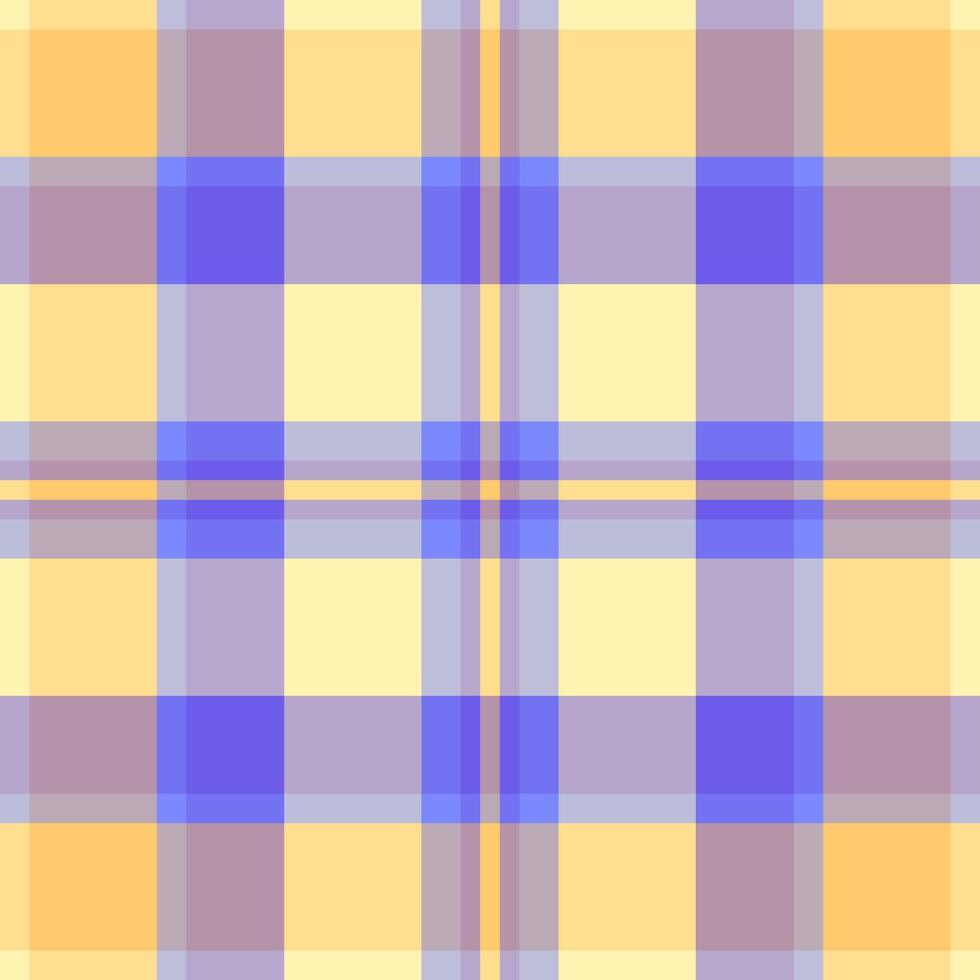 Warm seamless tartan background, attire texture check. Identity textile fabric plaid pattern in pastel and amber colors. vector