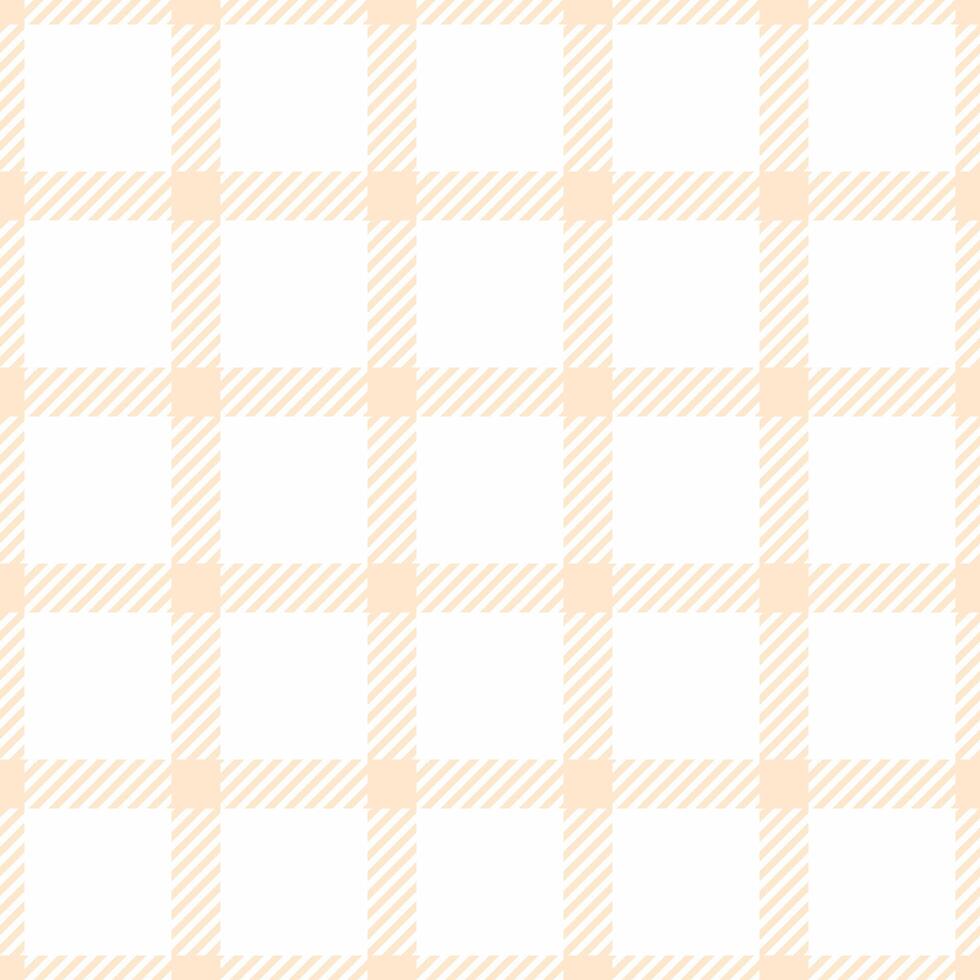 Elegant peach and white plaid pattern. Perfect for textile design, website backgrounds, or scrapbooking. Subtle yet stylish, this seamless texture evokes feelings of warmth and tranquility. vector