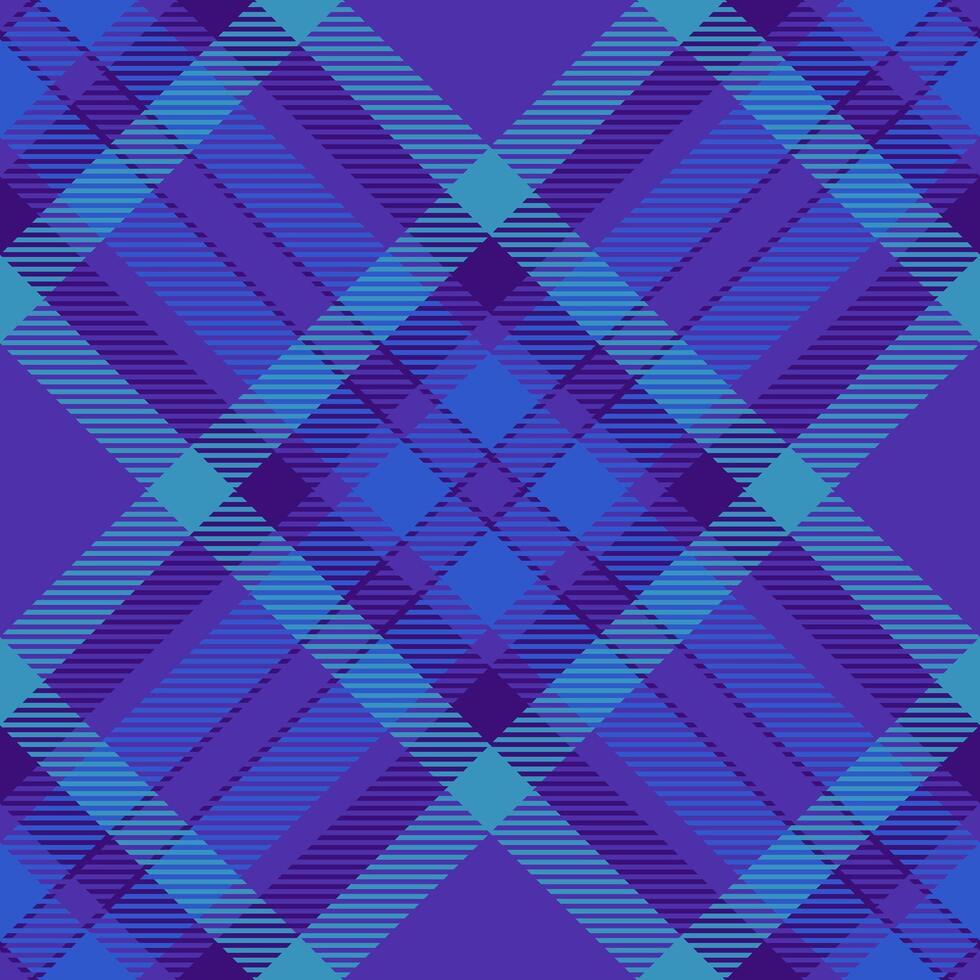 Striking purple and blue plaid pattern. Perfect for textile design, apparel, website backgrounds, or any project needing a sophisticated and stylish geometric texture. vector