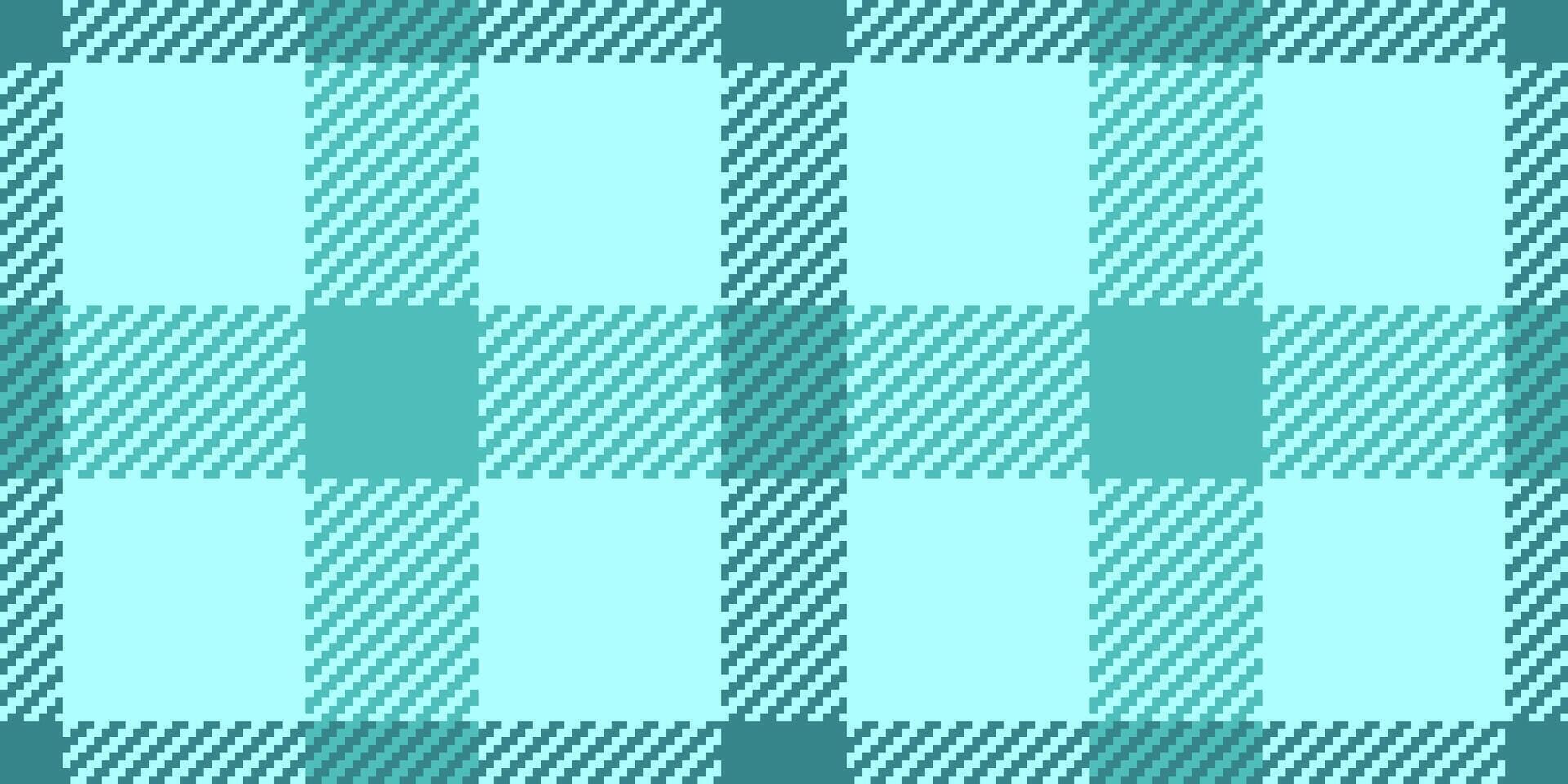 Serene aqua and teal plaid pattern. Perfect for textile design, website backgrounds, or crafting projects. Subtle texture adds visual interest. Evokes feelings of calm and tranquility. vector