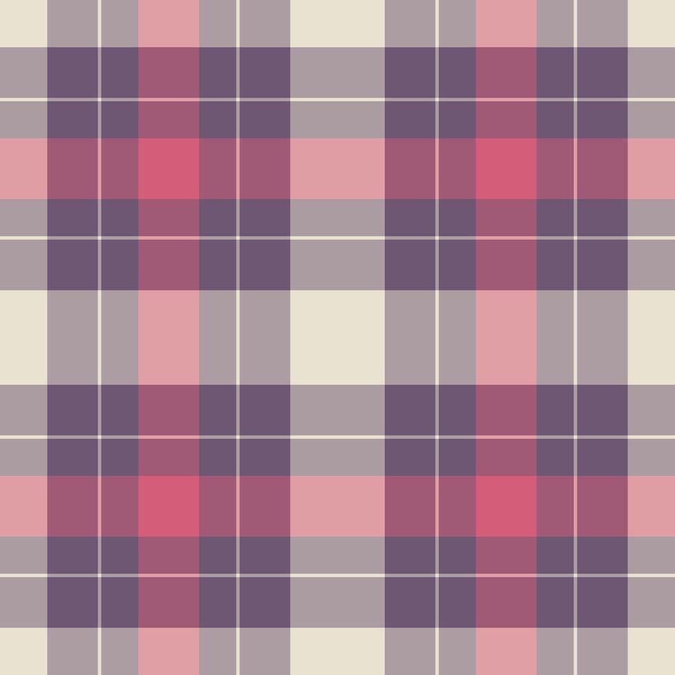 Drawing seamless tartan texture, post check plaid. Sketching background fabric textile pattern in pastel and light colors. vector