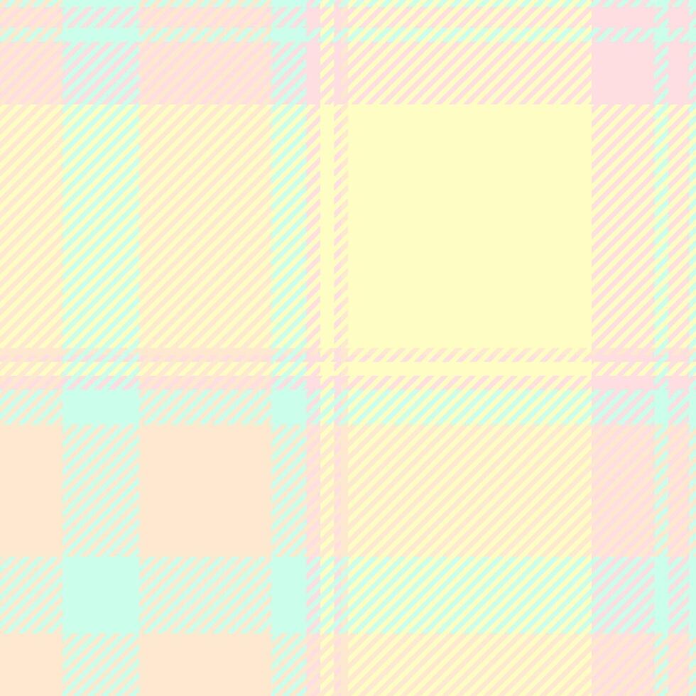 Pop texture plaid, france background tartan fabric. Household check pattern textile seamless in light and blanched almond colors. vector