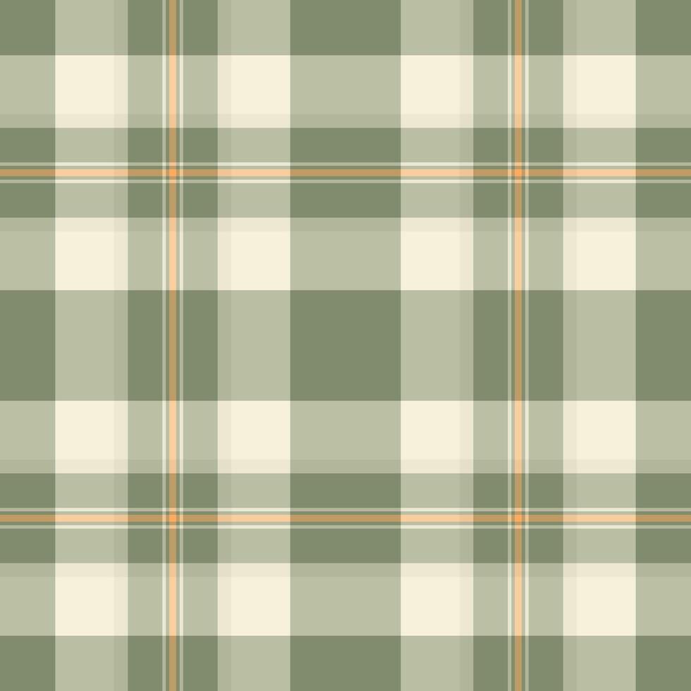 Elegant sage green and cream plaid pattern. Perfect for textile design, website backgrounds, or crafting projects. This subtle yet stylish texture evokes feelings of calmness and sophistication. vector