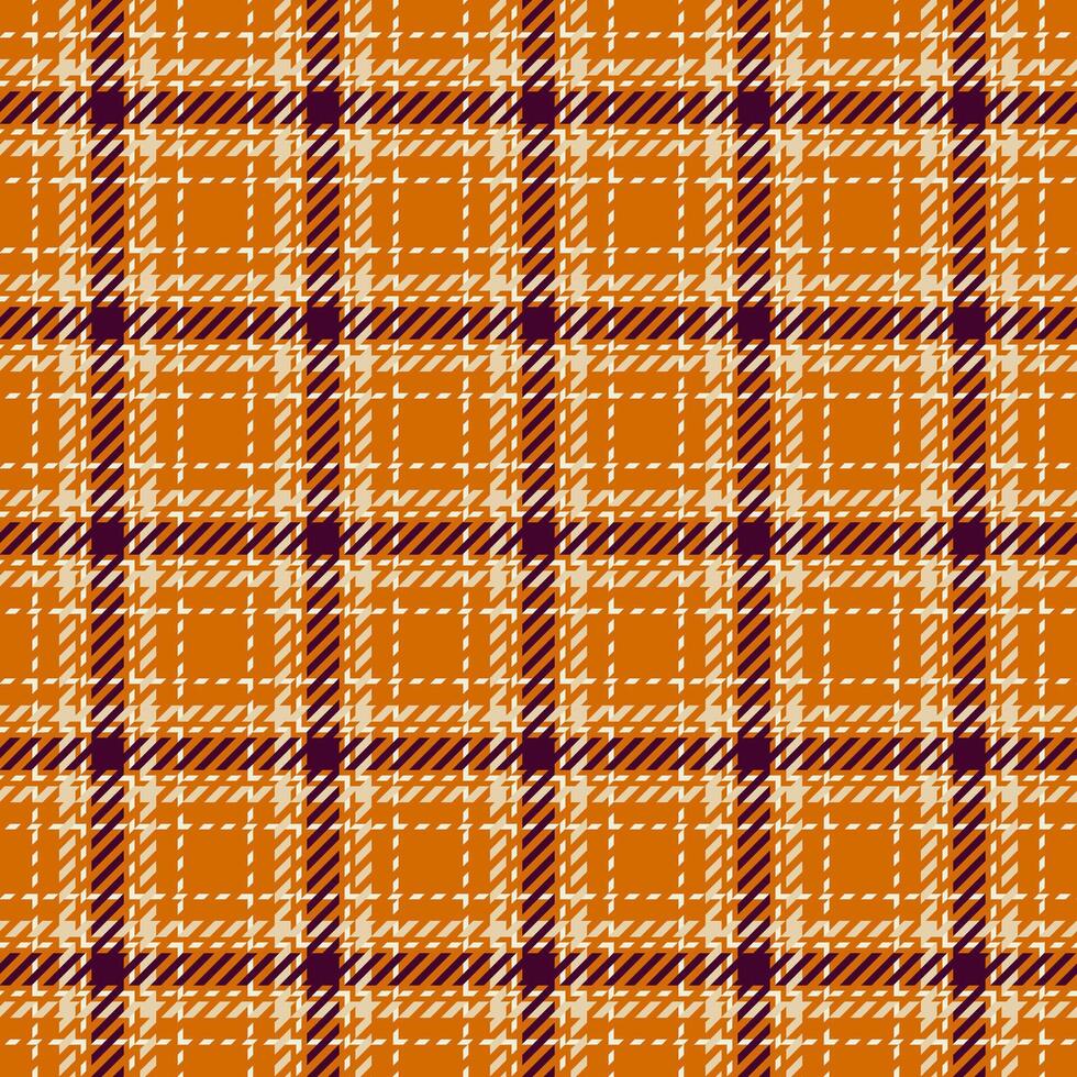 Official tartan textile pattern, velvet background plaid check. Other fabric texture seamless in orange and light colors. vector