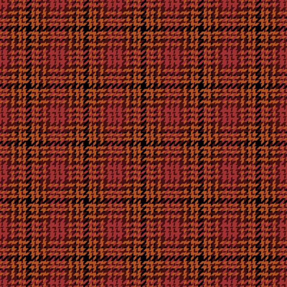 Elegant autumnal houndstooth pattern in warm reds and blacks. Perfect for fall fashion, textile design, or website backgrounds. This rich texture evokes feelings of warmth and sophistication. vector