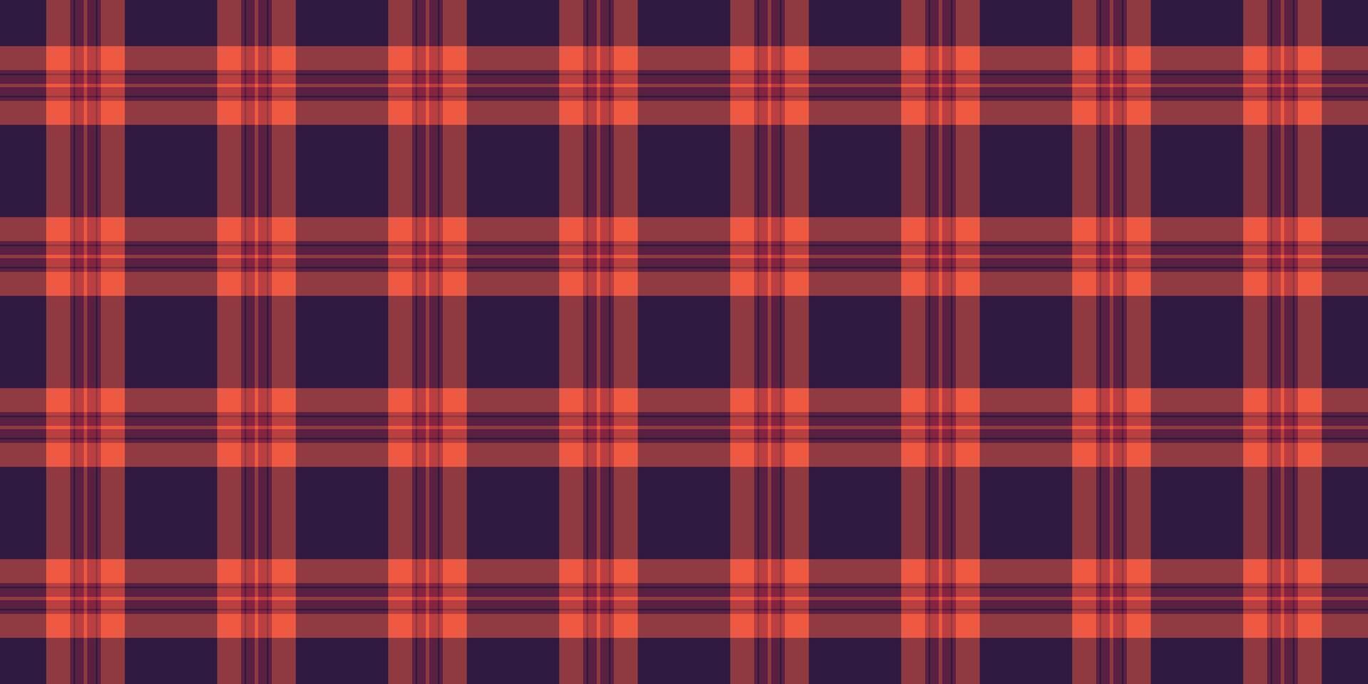 Vibrant coral and deep navy plaid pattern. Perfect for autumnal designs, textile prints, website backgrounds, or wrapping paper. vector