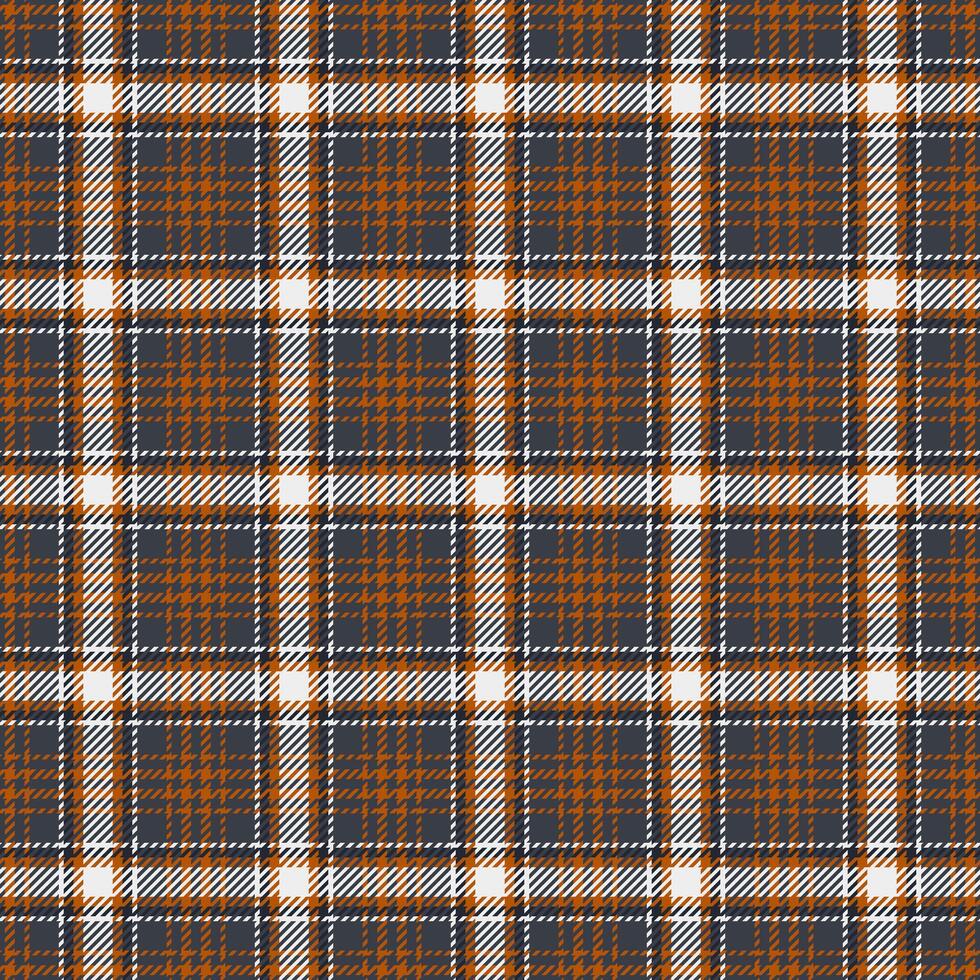 Collection texture tartan pattern, neutral fabric check textile. Editable seamless background plaid in dark and orange colors. vector
