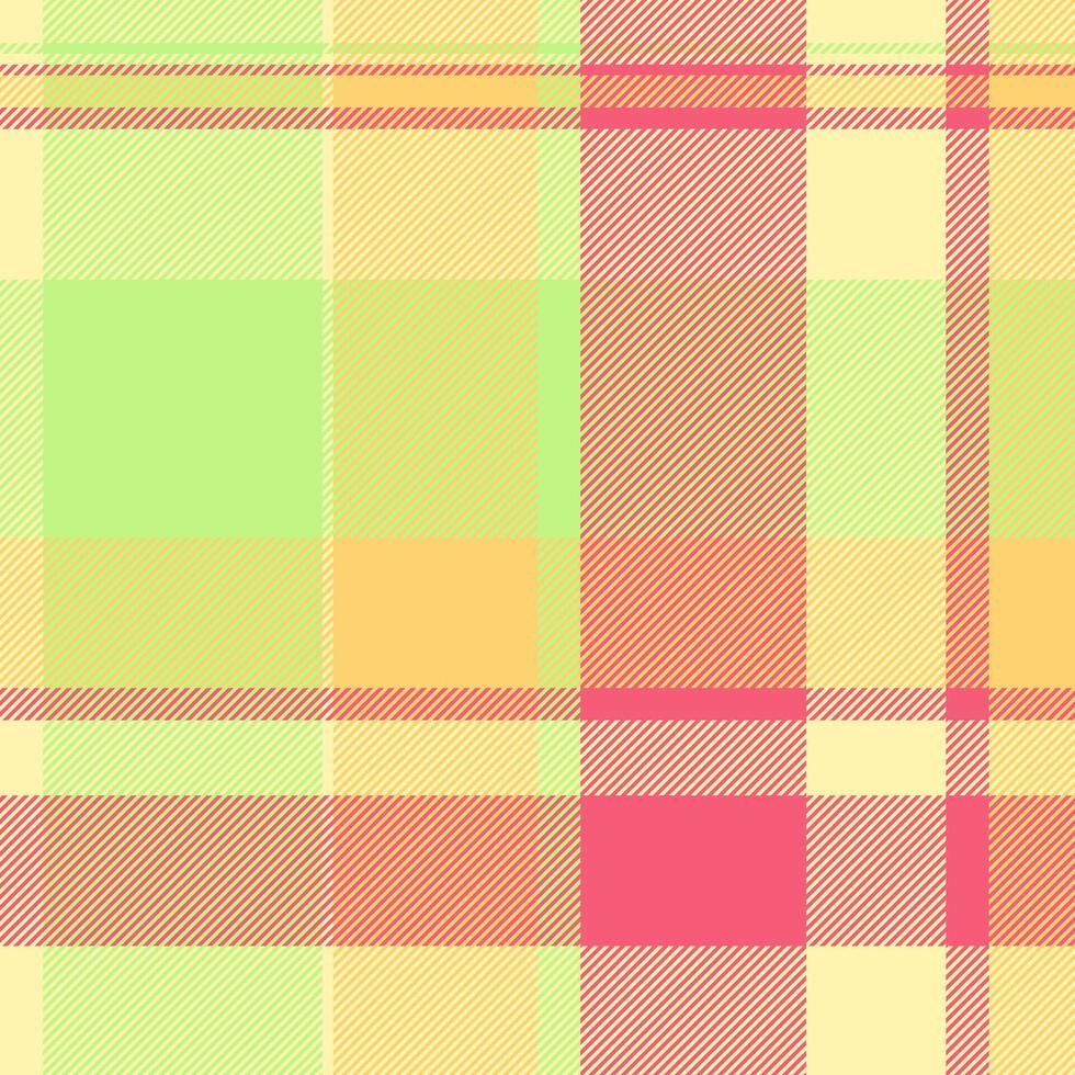 Fade textile background fabric, christmas ornament texture plaid . Cover tartan seamless pattern check in yellow and green colors. vector