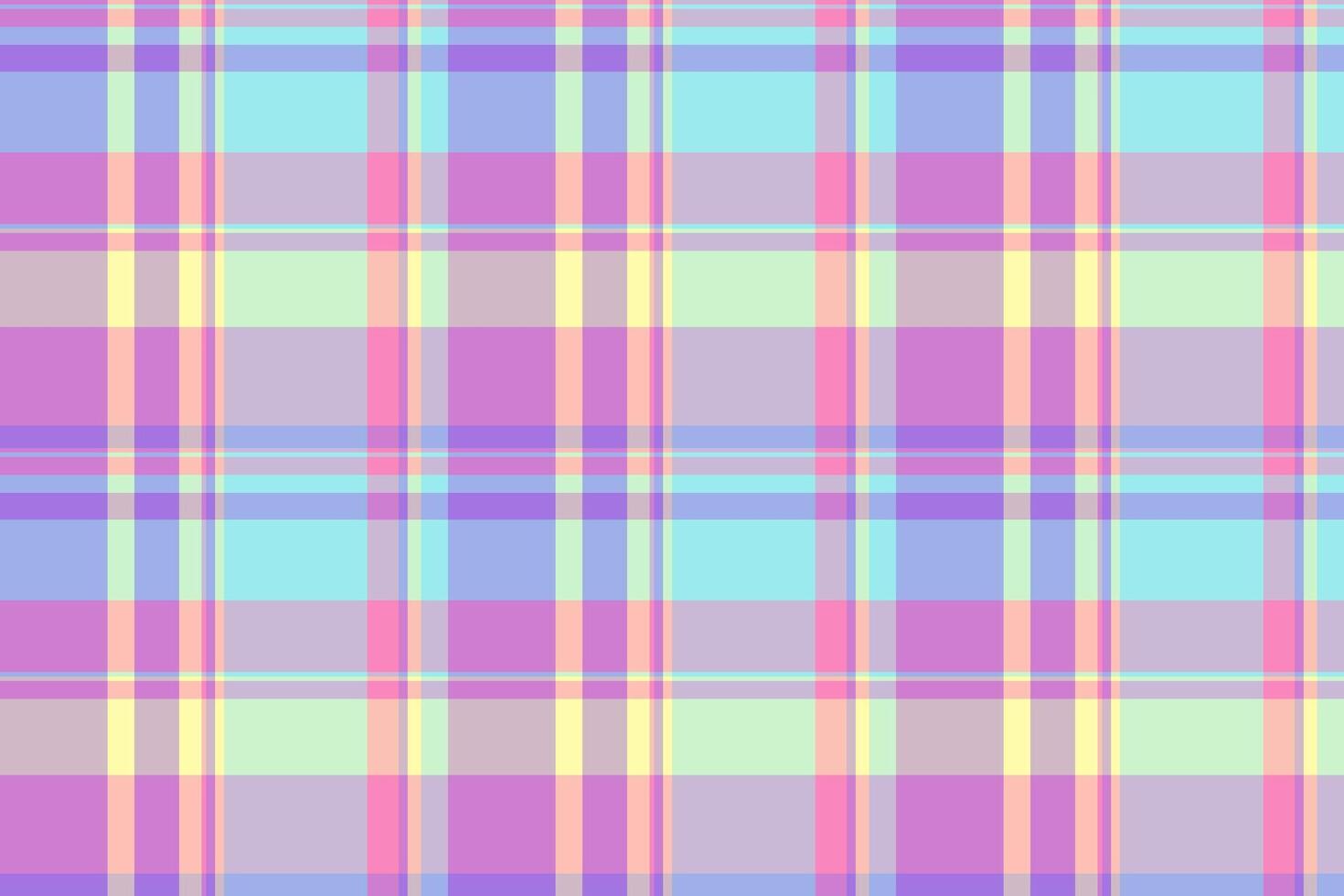 Kind plaid fabric pattern, symmetry texture seamless check. Weave background textile tartan in light and purple colors. vector