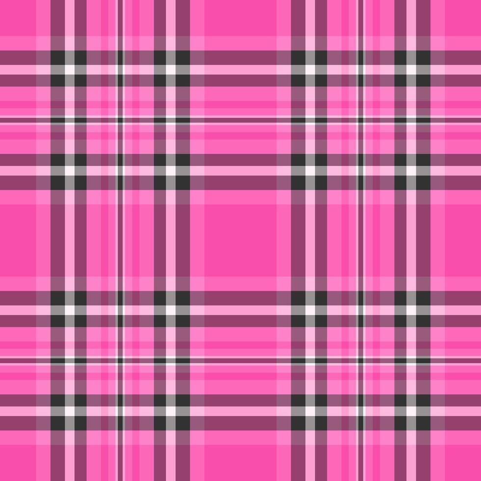 Poncho background seamless plaid, checks check textile. Complexity tartan fabric texture pattern in pink and hot pink colors. vector