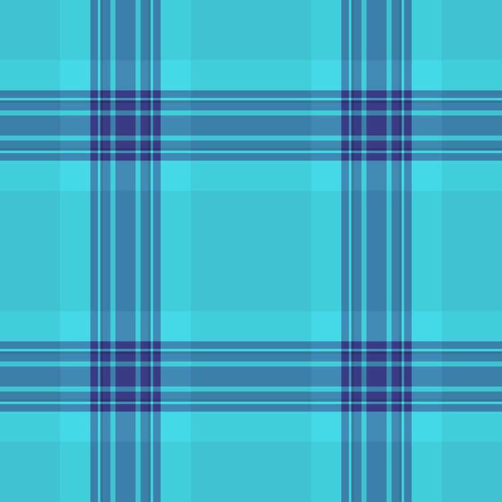 Curved fabric background textile, dreamy pattern check . Glamor texture seamless tartan plaid in cyan and blue colors. vector