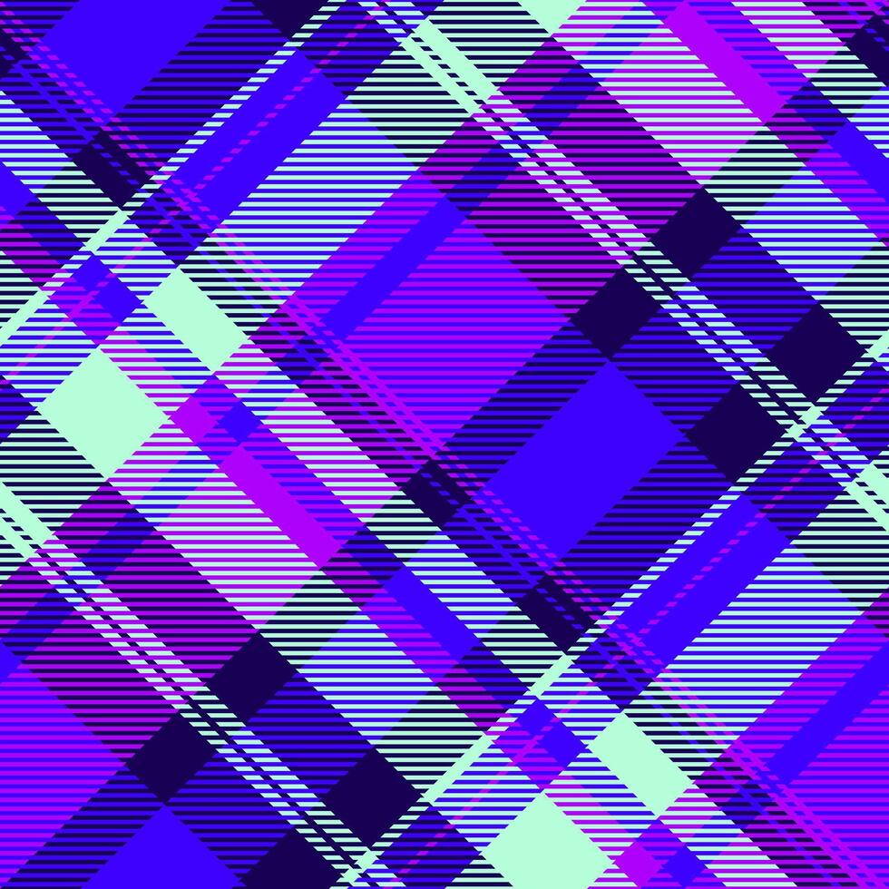 Manufacturing texture seamless , pastel background pattern fabric. Customize plaid textile check tartan in bright and indigo colors. vector