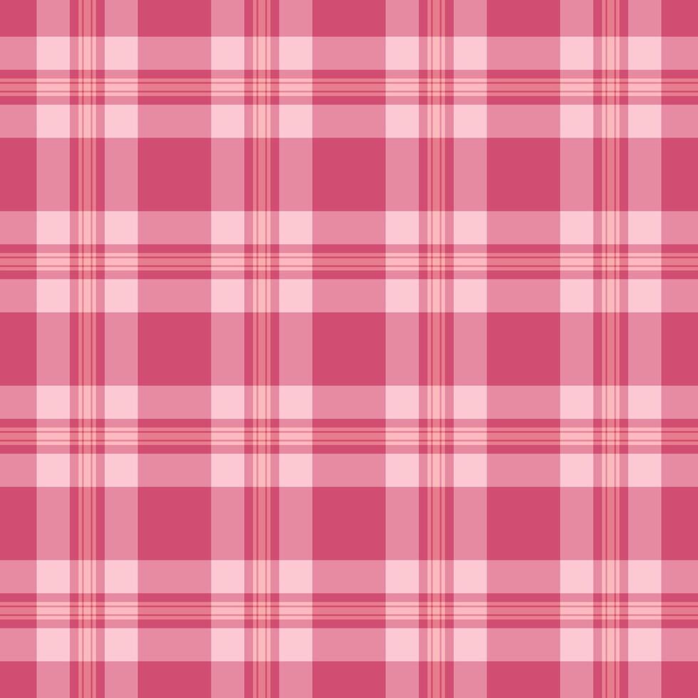 Chic pattern plaid, punk fabric seamless background. Micro tartan texture check textile in red and light pink colors. vector