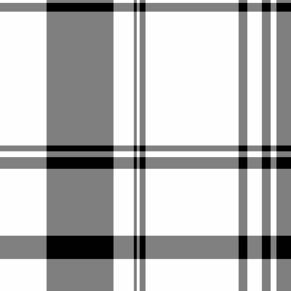 Stylish black, white, and gray plaid pattern. Perfect for textile designs, website backgrounds, or modern branding. This clean, geometric design offers versatility and a sophisticated aesthetic. vector