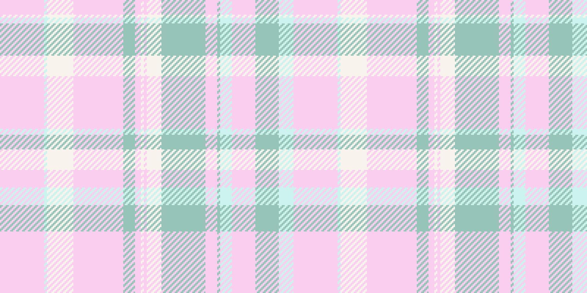 Foot check tartan pattern, infinity fabric textile . Idea seamless plaid background texture in light and pastel colors. vector