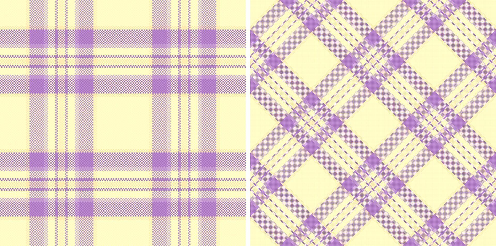 tartan pattern of check texture plaid with a fabric background seamless textile. Set in happy colors in creative gift paper ideas. vector