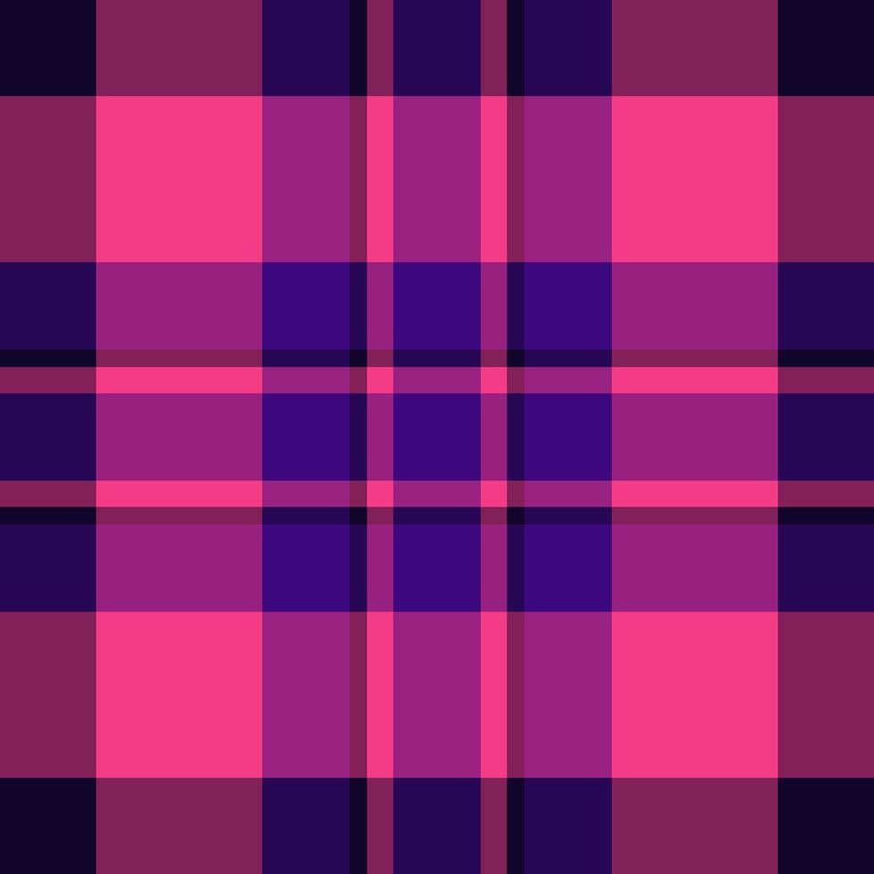 Colour pattern seamless, gentleman texture textile background. Twill check plaid fabric tartan in pink and violet colors. vector