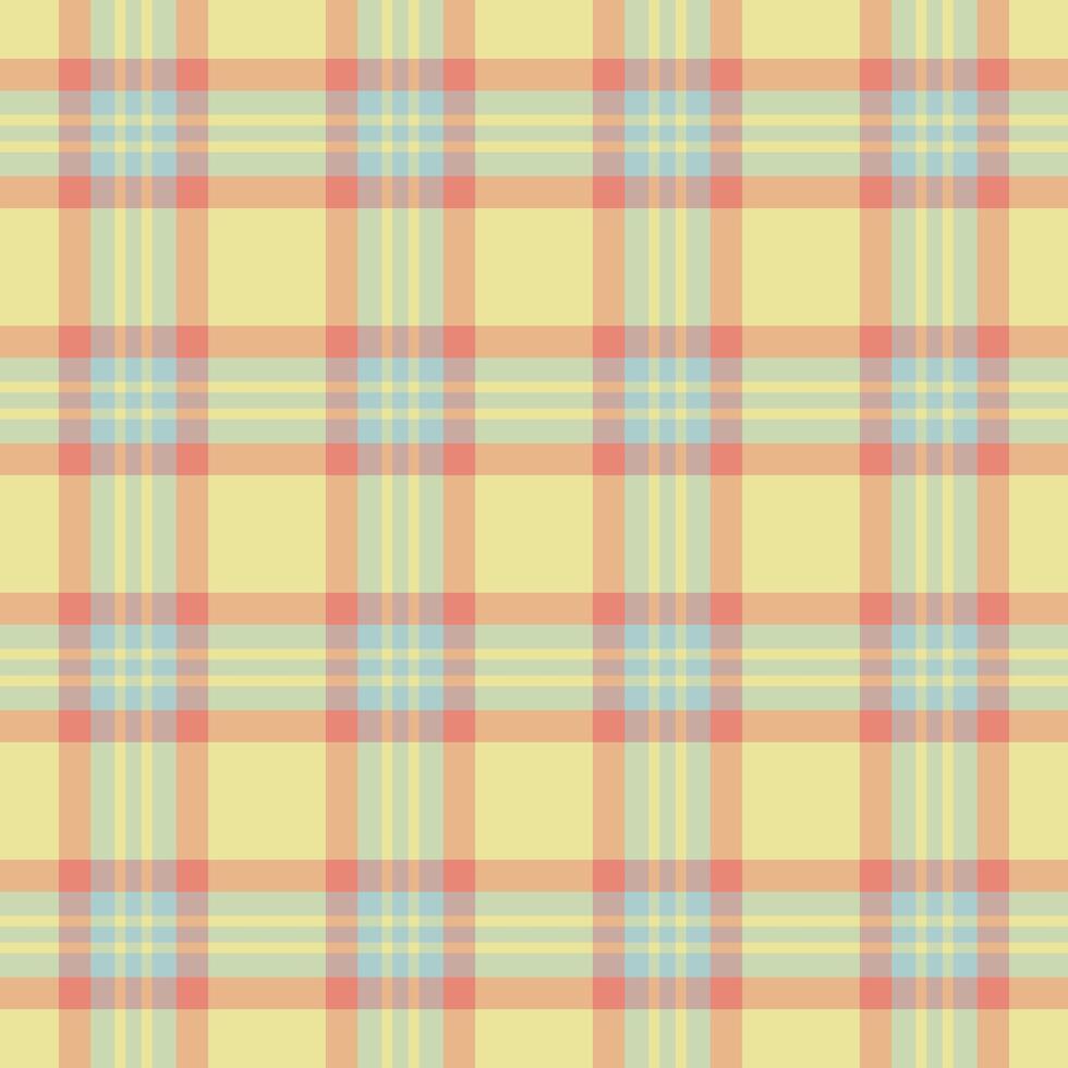 Perfect tartan pattern plaid, kingdom texture seamless check. Gentle fabric background textile in light and orange colors. vector