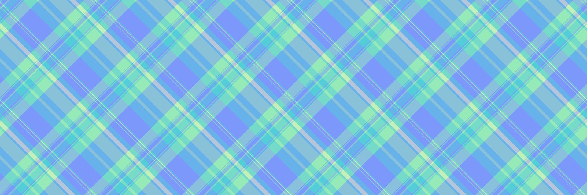 Soft pastel plaid pattern in shades of blue and green. Perfect for textile design, backgrounds, or website banners. This calming, diagonal design evokes feelings of serenity and freshness. vector