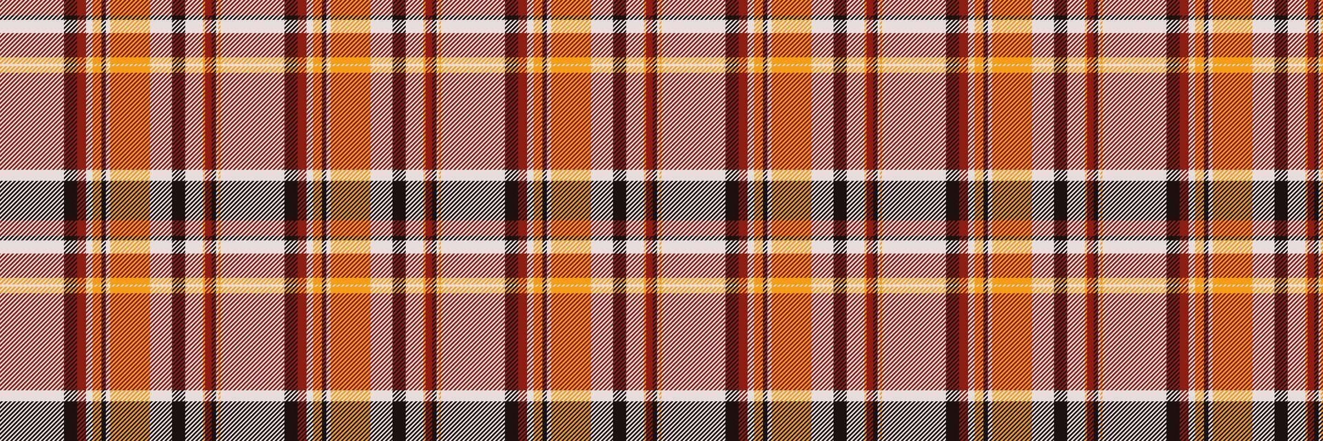 Folk check fabric seamless, cultural plaid tartan pattern. Professional background textile texture in red and white colors. vector