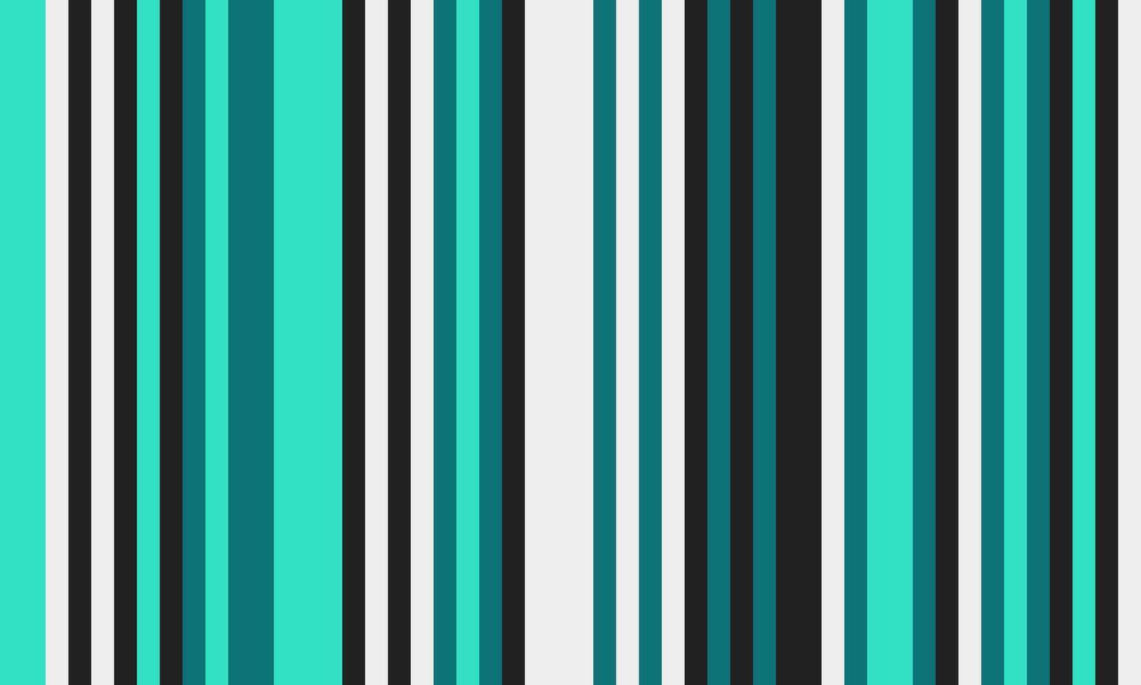 Vibrant vertical stripes in teal, black, and white create a dynamic, modern pattern. Perfect for backgrounds, website banners, or textile designs. vector