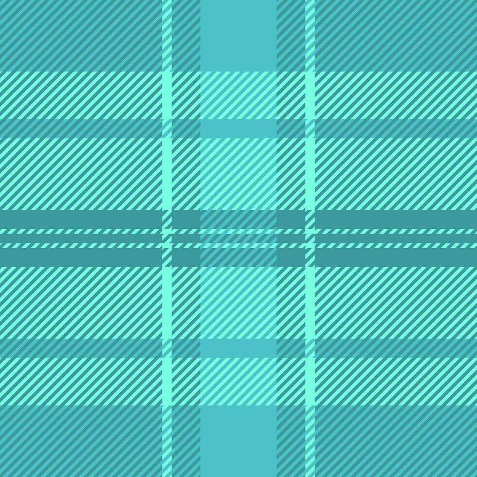 Serene teal plaid pattern. Subtle diagonal lines create texture depth. Ideal for textile design, website backgrounds, or packaging. Evokes calmness sophistication. vector