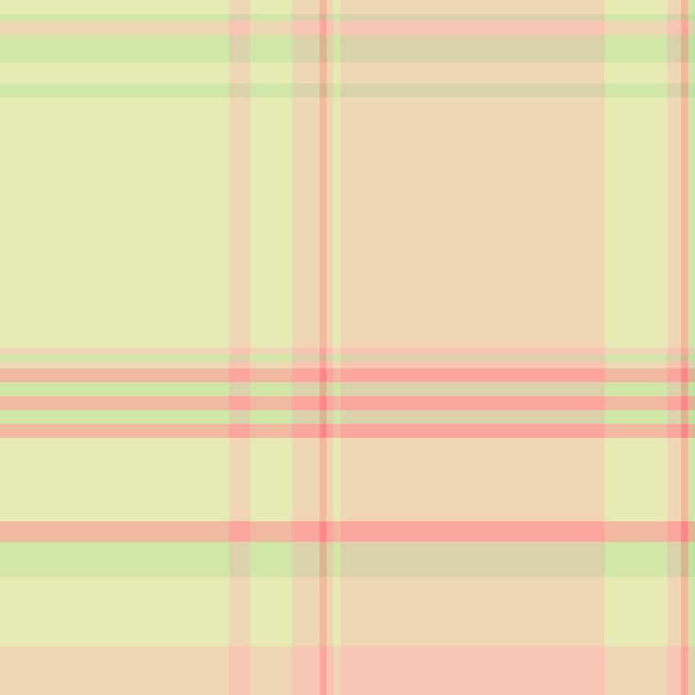 Soft pastel plaid pattern in gentle peach, lime, and cream tones. Ideal for backgrounds, textiles, websites, and springsummer designs. Evokes feelings of calmness and serenity. vector