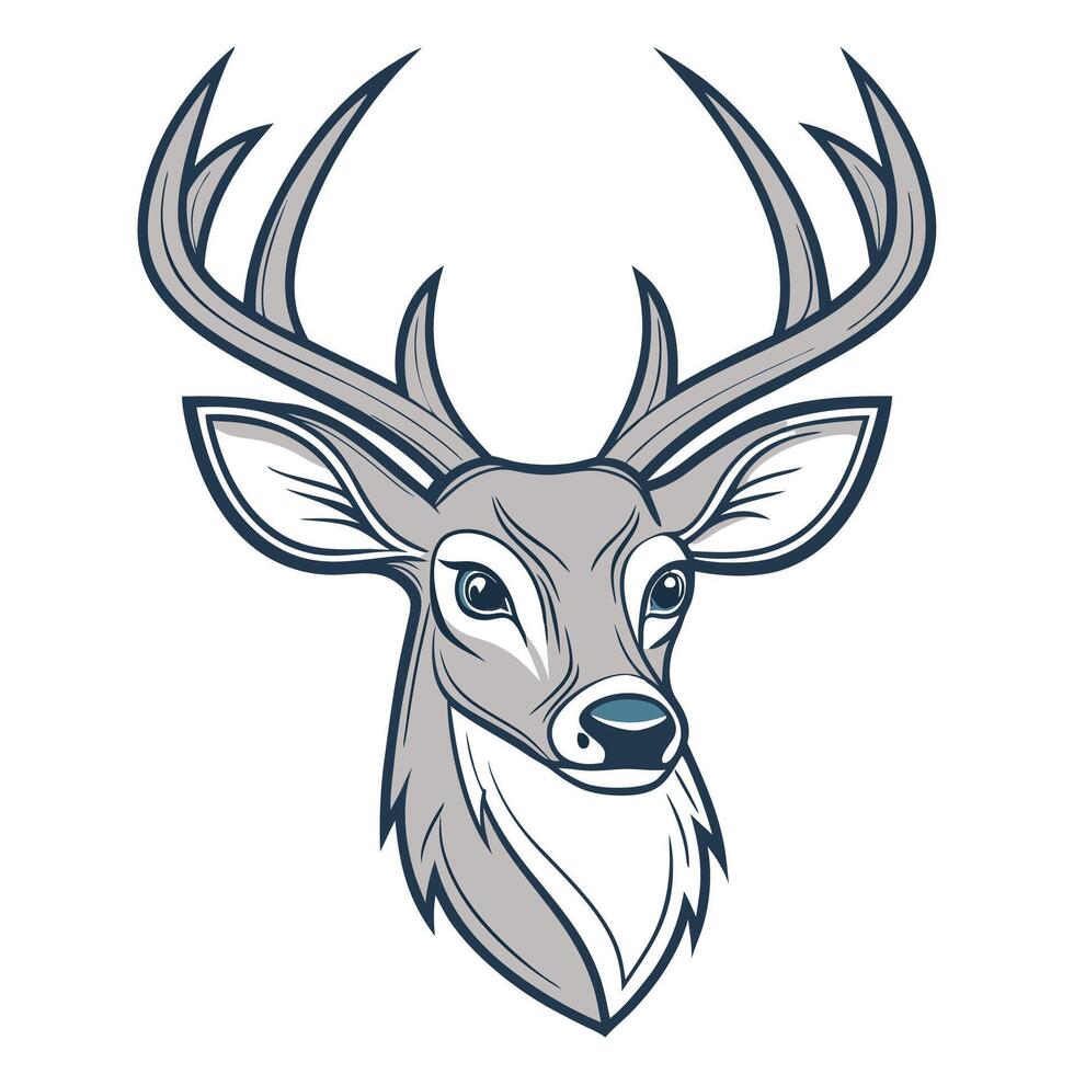 deer head with . white background vector