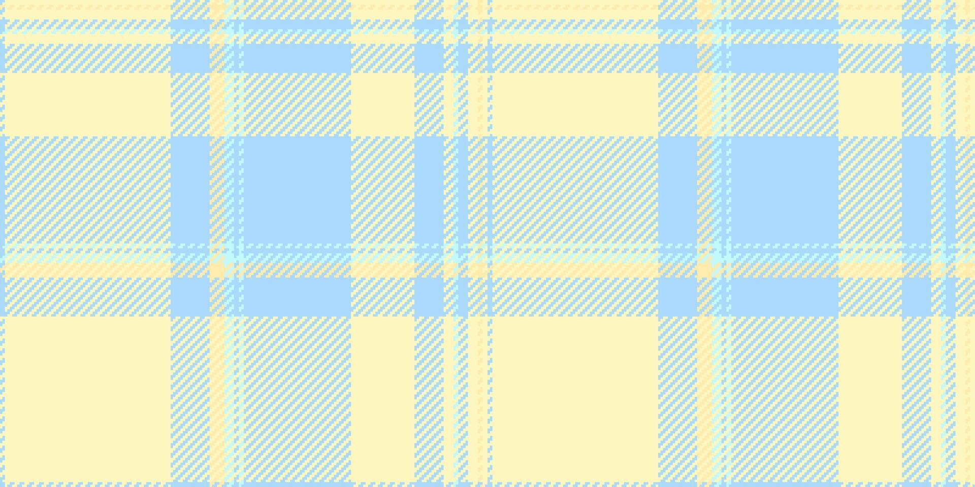 Pastel blue and yellow plaid pattern. Perfect for textile design, wrapping paper, or website backgrounds. Subtle and calming, this seamless texture evokes feelings of serenity and gentleness. vector