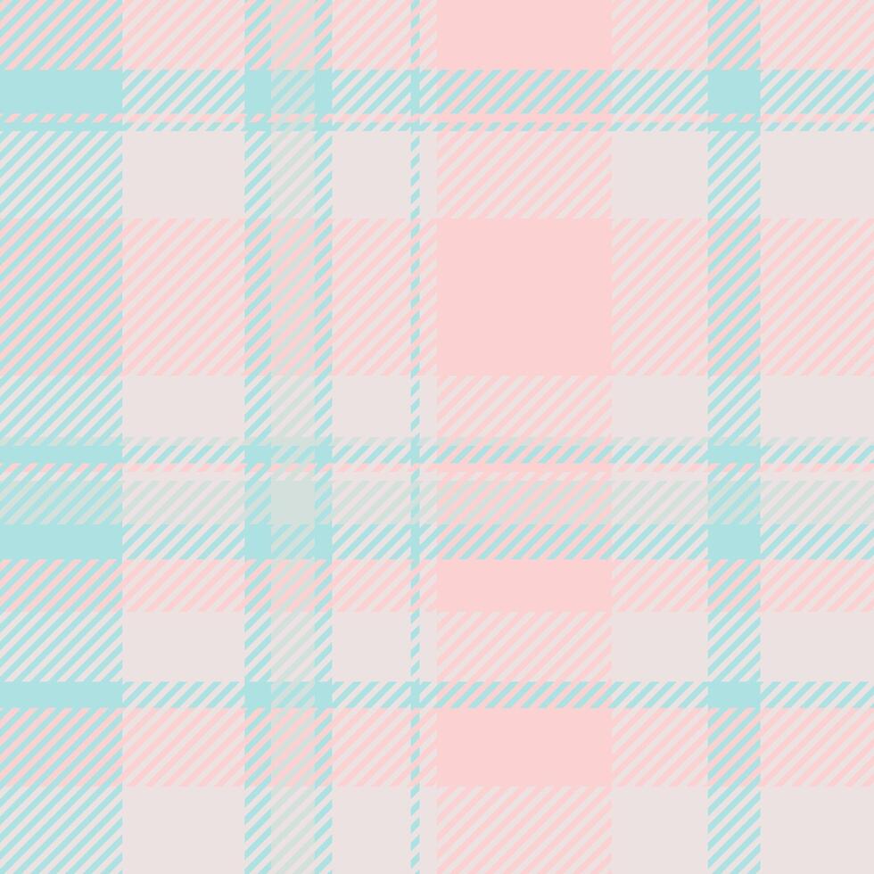 Soft pastel pink and blue plaid pattern. Ideal for textile design, backgrounds, or feminine branding. Gentle and calming aesthetic evokes feelings of serenity and tranquility. vector