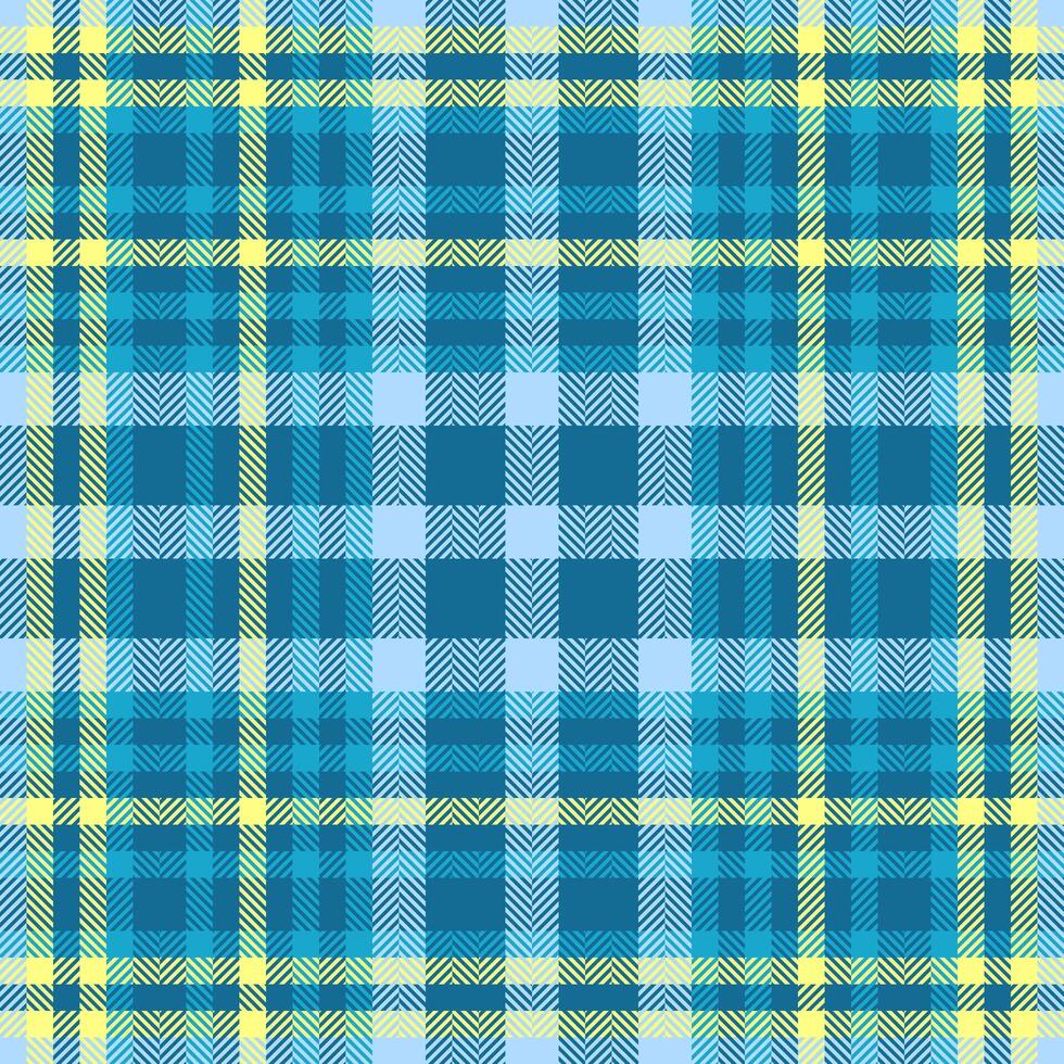 Seamless teal and pastel yellow plaid pattern. Perfect for textile design, fashion, websites, or branding. A cheerful, modern, and versatile texture with a subtle herringbone weave. vector