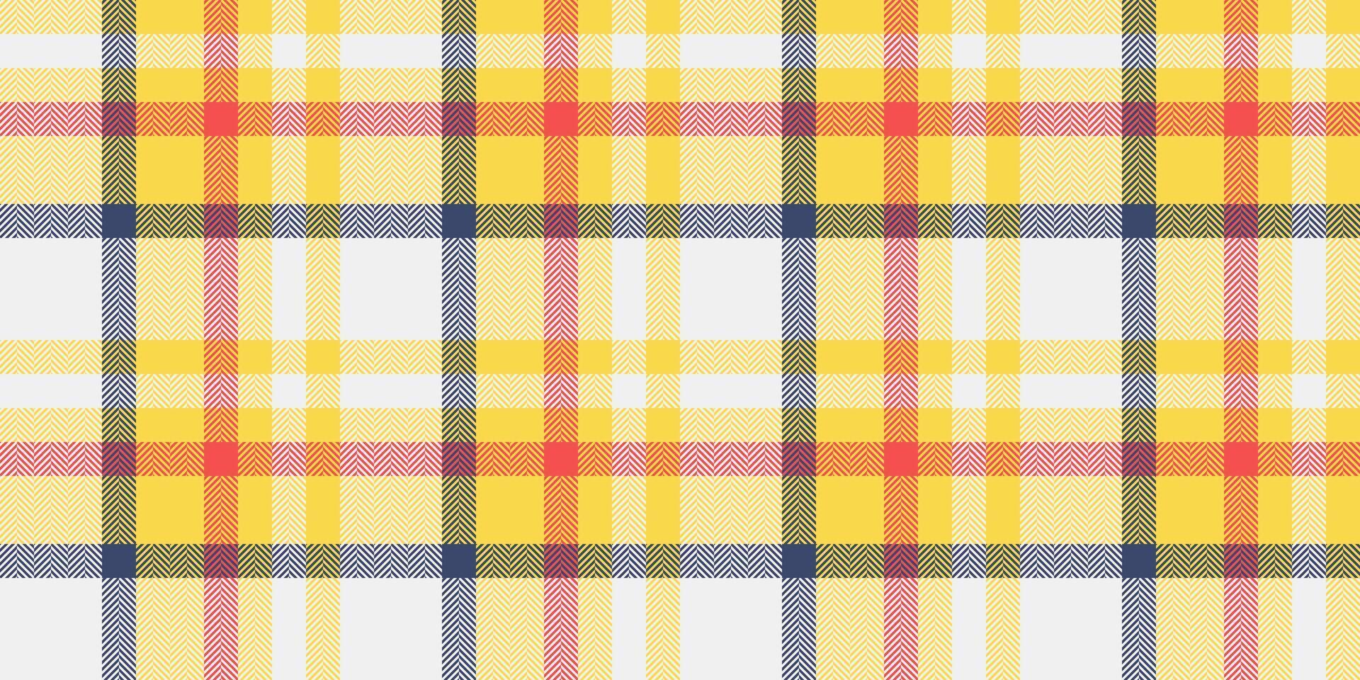 Patterned fabric tartan textile, shirt check plaid . Rustic texture background pattern seamless in yellow and white colors. vector