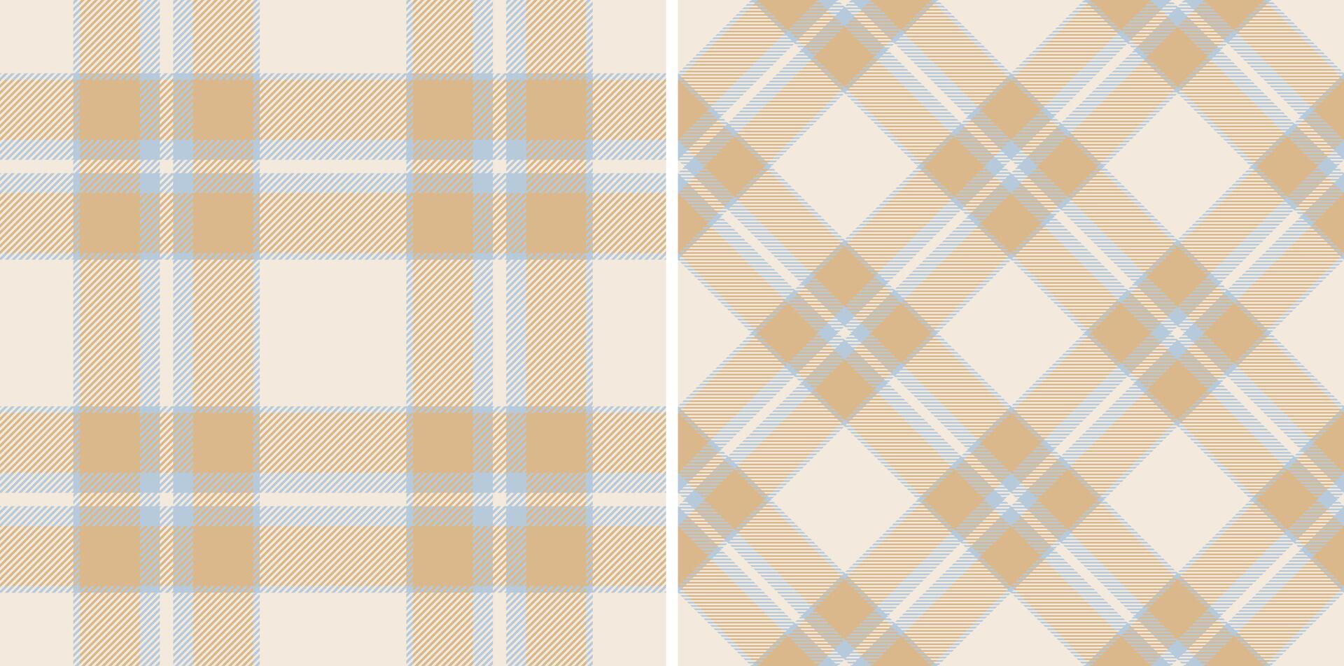 Tartan texture of check plaid background with a seamless textile pattern fabric. Set in coffee colors for graphic design detailed editable swatch. vector