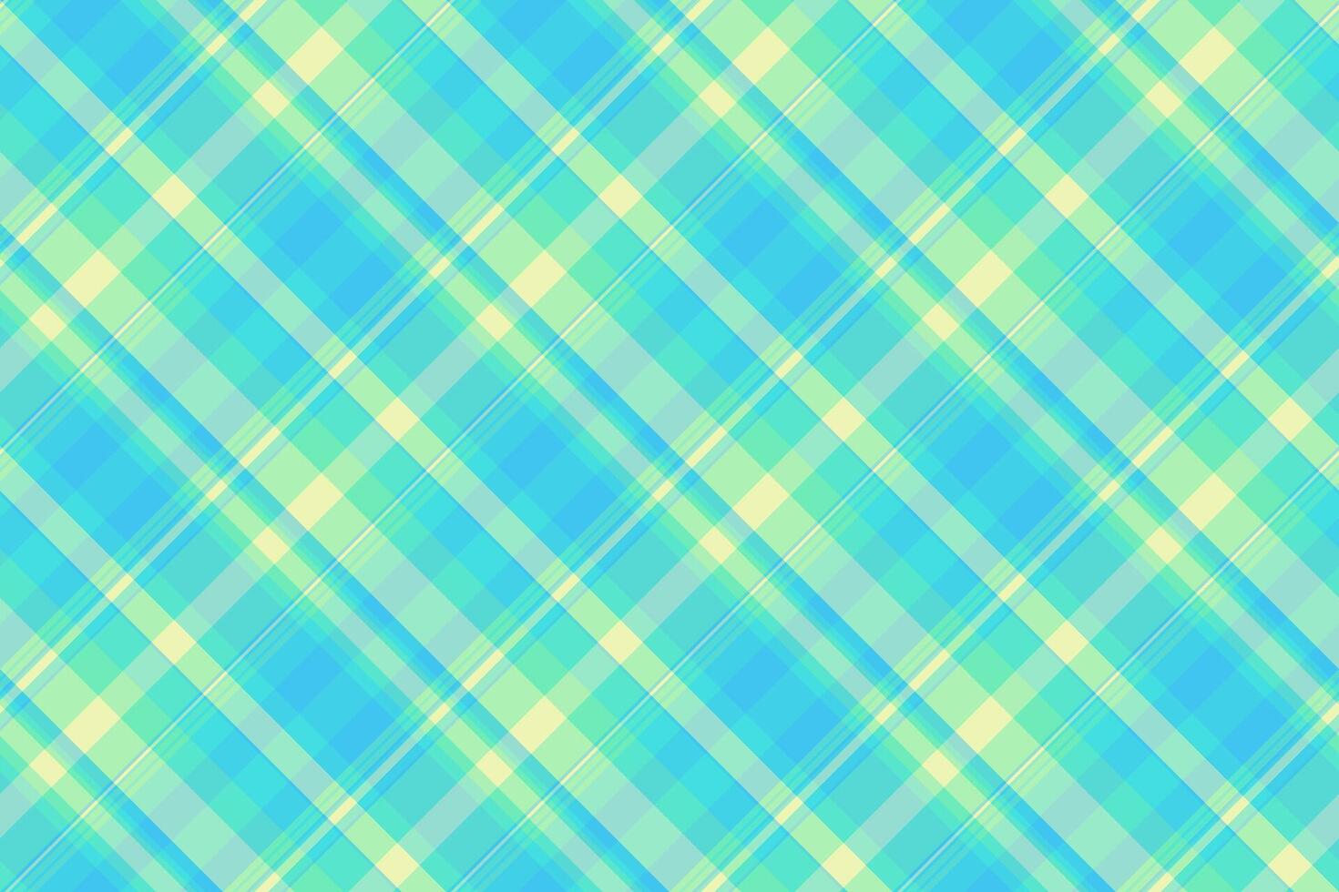 Rich tartan textile pattern, harvest plaid seamless. Hounds tooth background texture check fabric in teal and cyan colors. vector