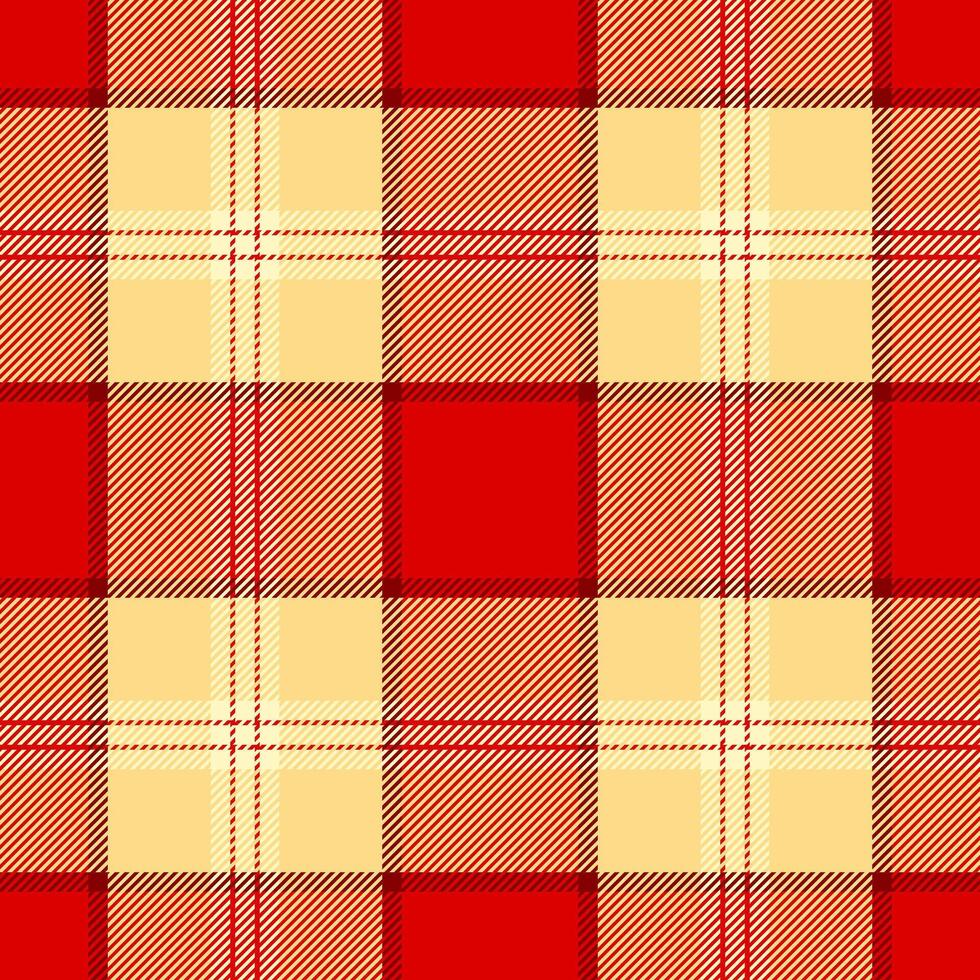 Design fabric check background, poncho seamless tartan . Commerce texture textile plaid pattern in red and amber colors. vector