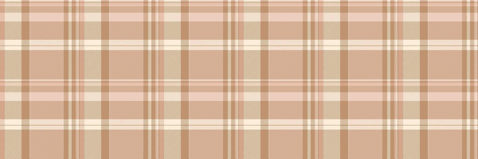 Subtle beige and cream plaid pattern. Elegant, versatile texture perfect for website backgrounds, textile designs, or packaging. Evokes feelings of calm and sophistication. vector