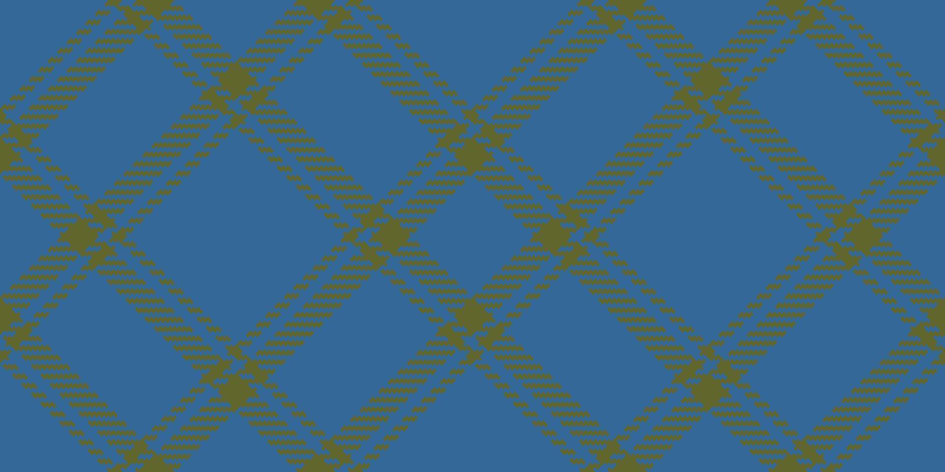 Abstract geometric pattern featuring a vibrant blue background overlaid with a subtle, interwoven gold lattice. vector