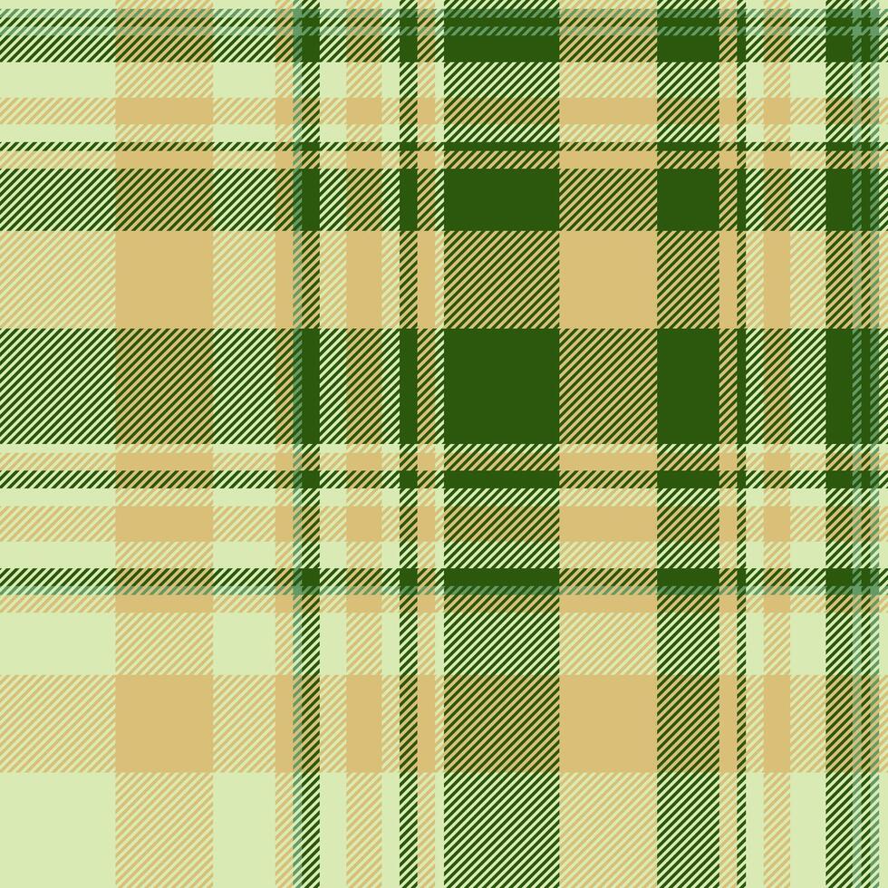 Elegant green and beige plaid pattern. Perfect for textile design, fashion, home decor, or website backgrounds. This classic, versatile texture evokes feelings of warmth and comfort. vector