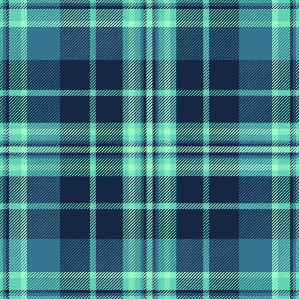 Seamless teal and navy plaid pattern. Perfect for textile design, website backgrounds, or fashion illustrations. The cool color palette evokes a sense of calm and sophistication. vector