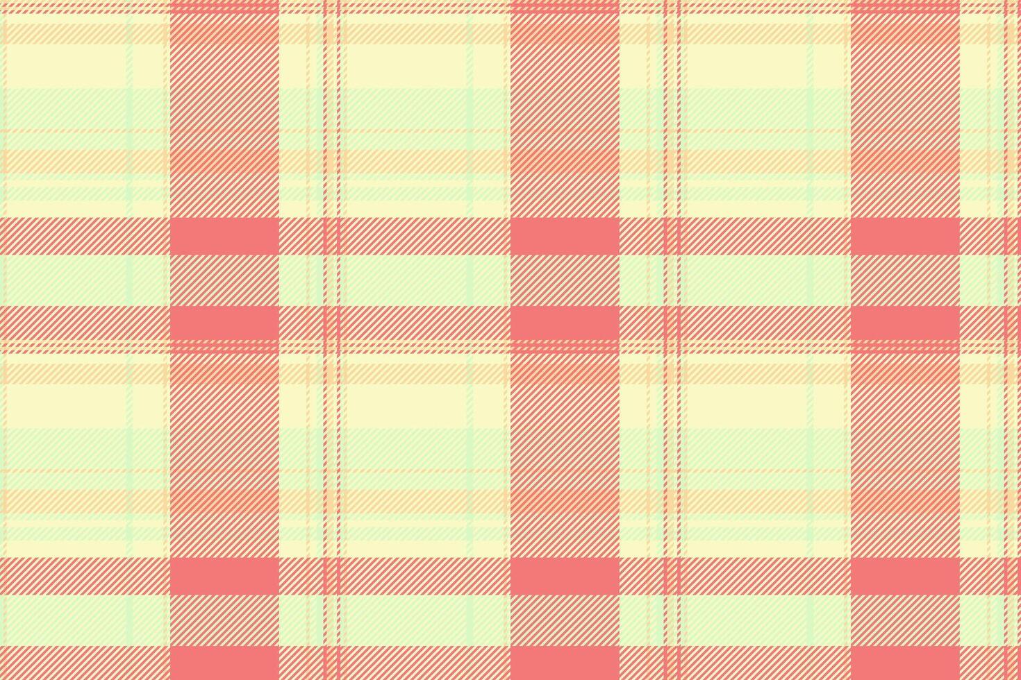 Difficult texture seamless check, crease textile background . Strong fabric tartan pattern plaid in light and red colors. vector