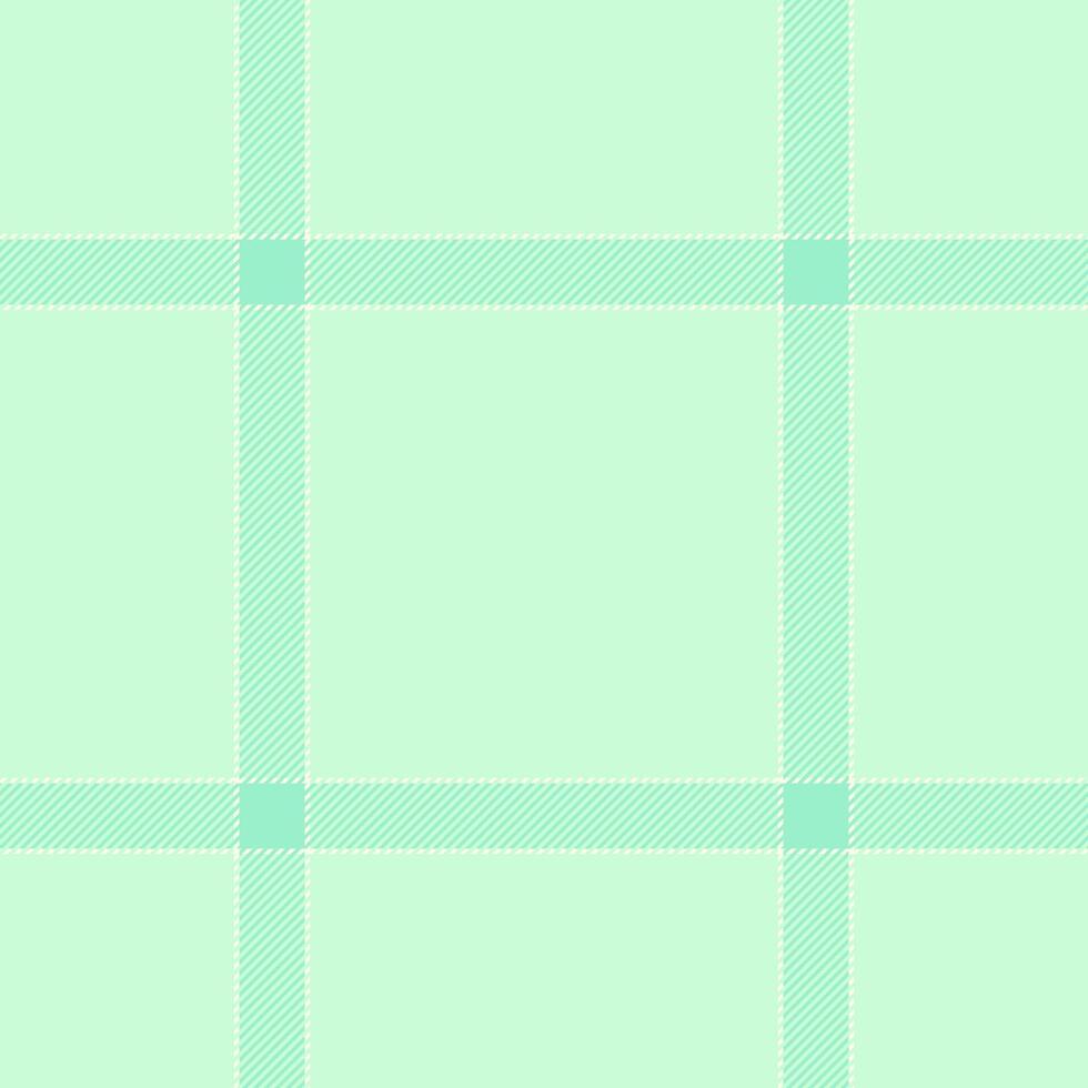 Scarf check seamless texture, 1950s tartan fabric plaid. Luxury textile background pattern in light and mint colors. vector