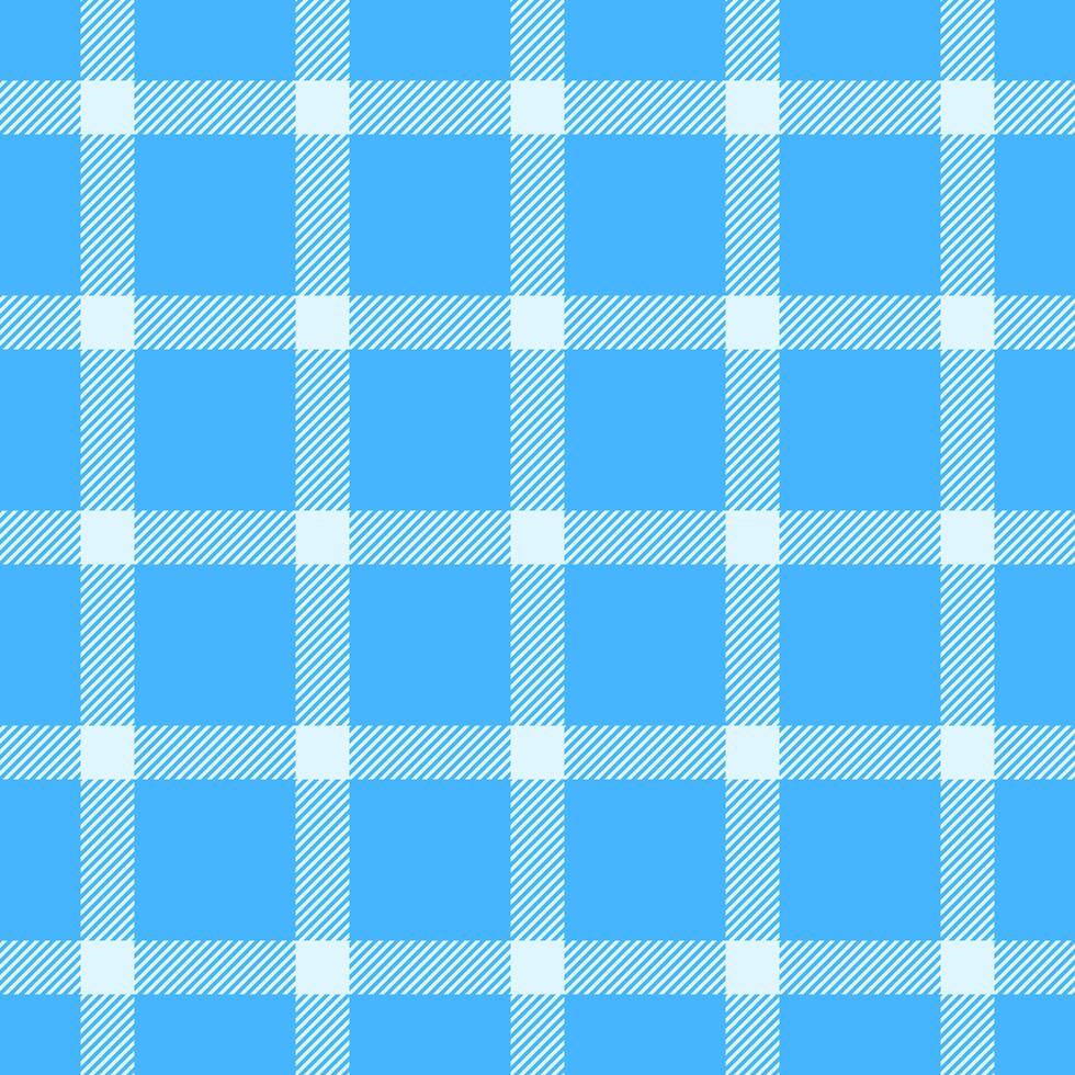 Modern fabric seamless texture, color textile check. King plaid tartan pattern background in cyan and light colors. vector
