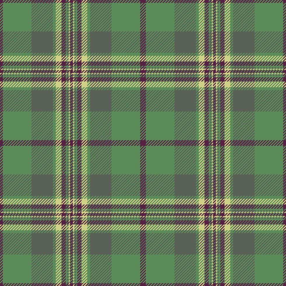 Elegant green and beige plaid pattern. Perfect for textile design, apparel, and website backgrounds. This seamless texture offers a classic, sophisticated aesthetic with a touch of rustic charm. vector